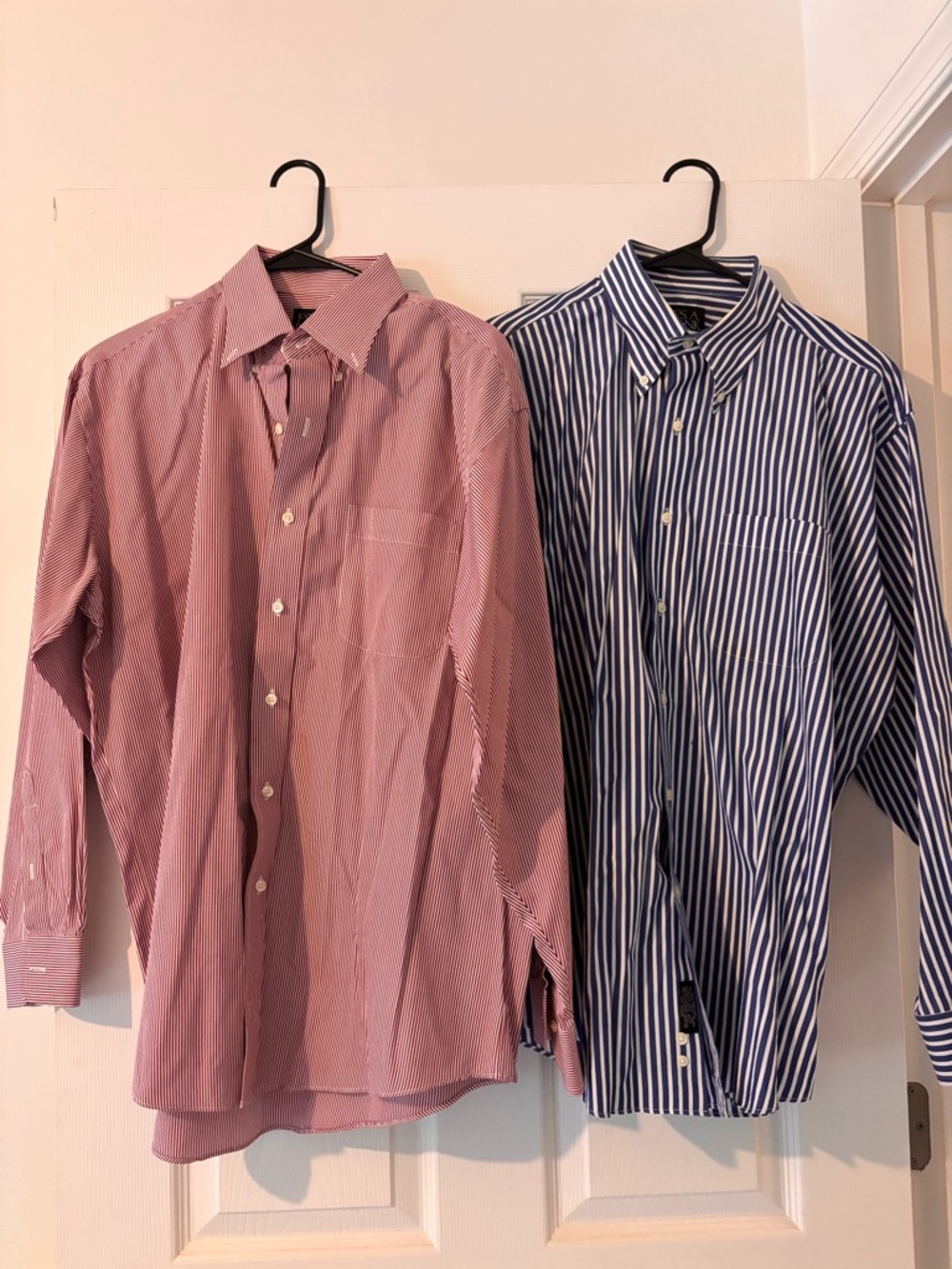 Jos A Bank Executive Collection set of 2 Striped Button Front Shirts